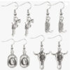 Wholesale Vintage Western Denim Alloy Earrings