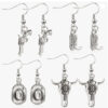 Wholesale Vintage Western Denim Alloy Earrings