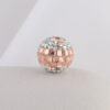 Wholesale Soft Clay Diamond Patch Crystal Bouncy Ball Straight Hole Beads