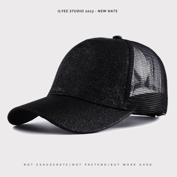 O1CN01a6g9PJ1WB5bQTBzkI_961272749-0-cib-1 Wholesale Back Opening Fashion Sequined Mesh Ponytail Hat