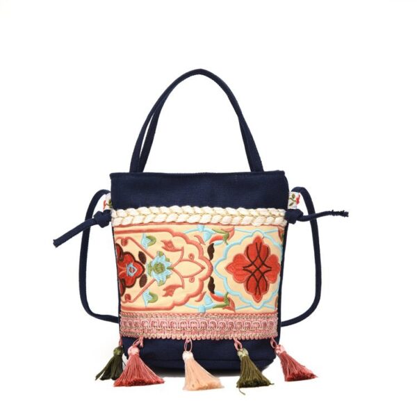 Wholesale Canvas Ethnic Tassel Bag
