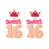Wholesale Cartoon Enamel Crown Birthday Zinc Alloy Earrings