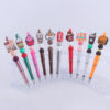 O1CN01a9Y4ru1NrNk13FWO9_2214899881623-0-cib Wholesale Beaded Pens DIY Coffee Cup Silicone Teether Handmade Beaded Colorful Plastic Ballpoint Pen