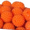 Wholesale 20MM Resin Orange Transparent Diamond Ball Beads