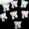 Wholesale Crystal Butterfly Alloy Beads Straight Hole Beads DIY Accessories