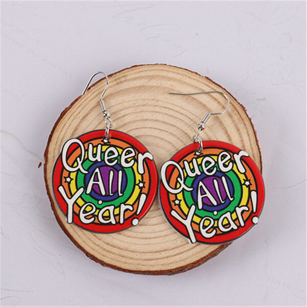 Wholesale Rainbow Gay Acrylic Earrings