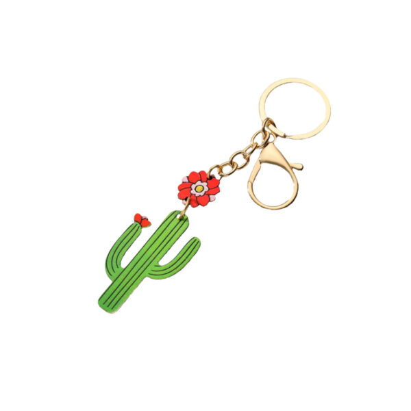 Wholesale Wooden Small Fresh Cactus Keychain