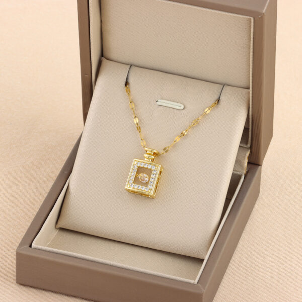 Wholesale Perfume Bottle Collarbone Stainless Steel Necklace