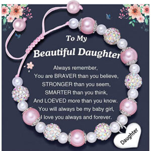 Lettering Daughter + pink + Daughter card