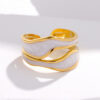 O1CN01aHhK7u1orNFWrKSIX_2213957665278-0-cib Wholesale Titanium Steel 18K Gold-plated Open Ring