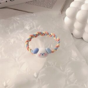 Braided rubber band cinnamon dog