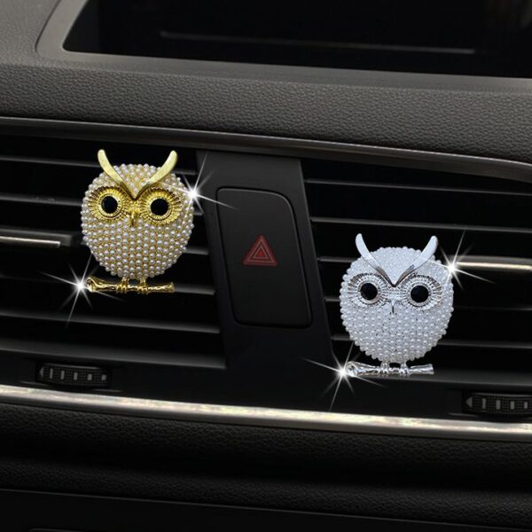 Wholesale Pearl Owl Car Perfume Clip Decoration