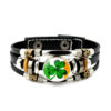 Wholesale Irish Flag Shamrock Alloy Bracelet