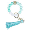 Wholesale Silicone Bohemian Leather Tassel Wrist Keychain