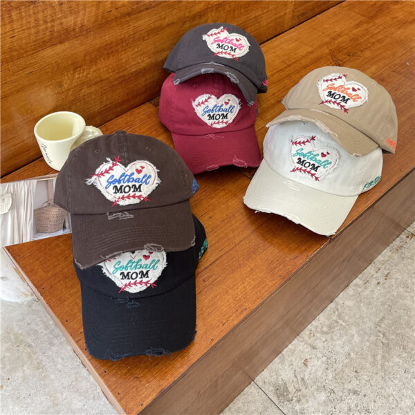 Wholesale Love Fleece Perforated Cotton Baseball Hat