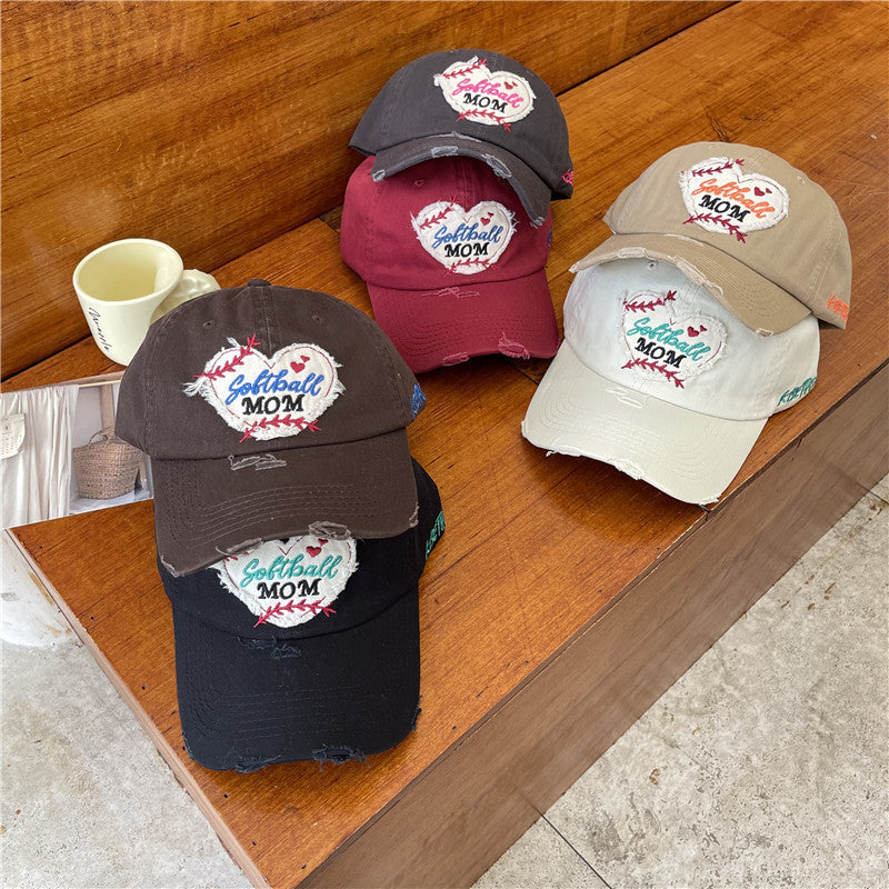 Wholesale Love Fce Perforated Cotton Baseball Hat