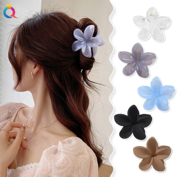 Wholesale Solid Color Frangipani Grab Clips