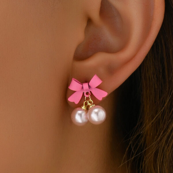 O1CN01aMVj2t1TX7xWZUYZF_2208880022391-0-cib Wholesale Simple Bow Inlaid Pearl Earrings