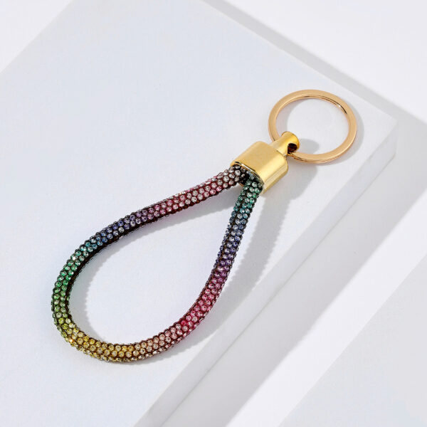 Wholesale Resin Colorful Rhinestone Lanyard Keychain