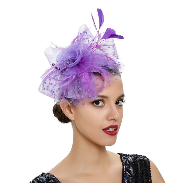 Wholesale Feather Organza Topper Headband