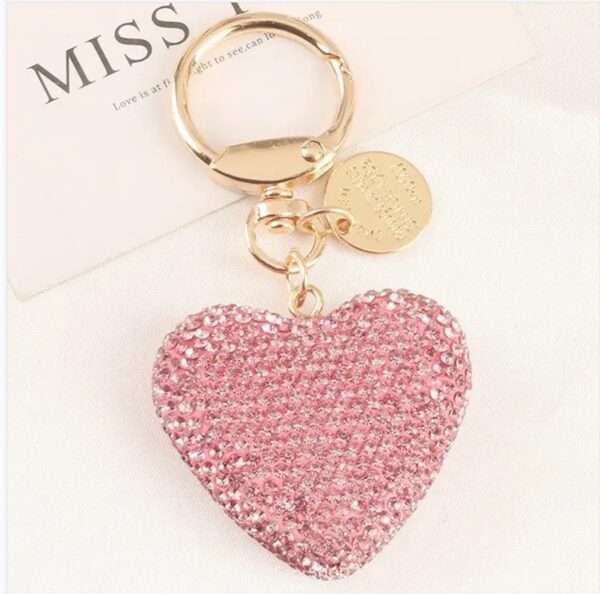 O1CN01aP9UpS2Jx6WIMlfnE_2922119487-0-cib Wholesale Zinc Alloy Full Diamond Peach Heart Keychains