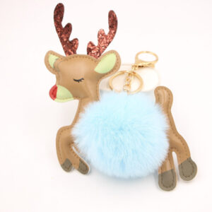 Light blue / Gold keychain