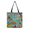 O1CN01aS0UFO29wViFhd0ci_2601188132-0-cib Wholesale Cotton and Hemp Cute Cat Group Printed Handbags