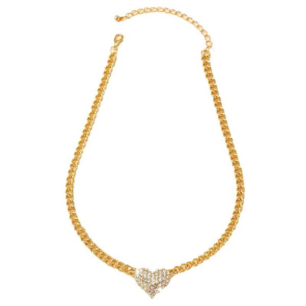O1CN01aSTifZ2GlheLLWjtd_2208966519056-0-cib Wholesale Full Diamond Retro Heart Shaped Necklace Collarbone Chain