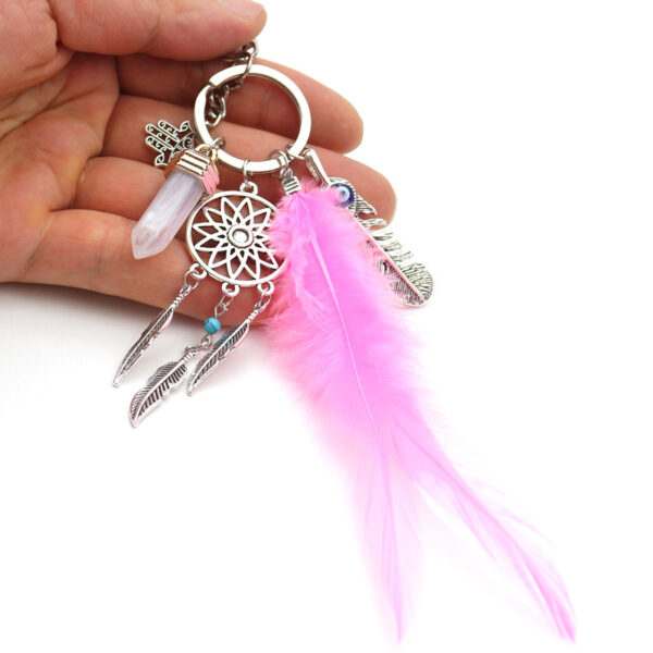 O1CN01aSd4XN2Eh0EqexyME_971898775-0-cib-1 Wholesale Dream Catcher Feather Tassel Metal Keychain