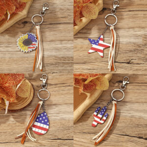 Wholesale Independence Day Metal Keychain