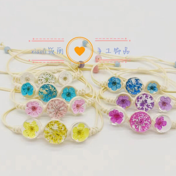 Wholesale Cherry Blossom Hand-woven Real Flower Bracelet