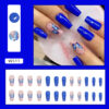 Wholesale Blue Butterfly Cool Sensation Powder Sheer Nail Stickers