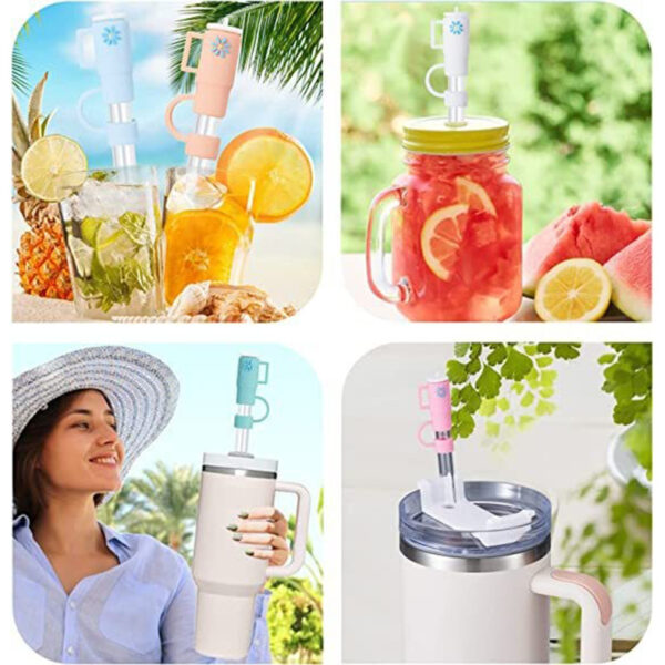 Wholesale 10mm Food Grade Soft Rubber Straw Caps, Reusable Dustproof Straw Caps