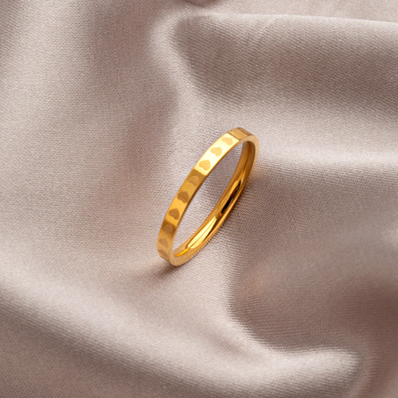 Wholesale Titanium Steel Love Circle Ring