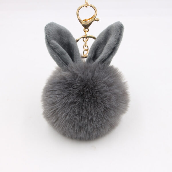 Wholesale Rabbit Ears Fur Ball Keychain Plush