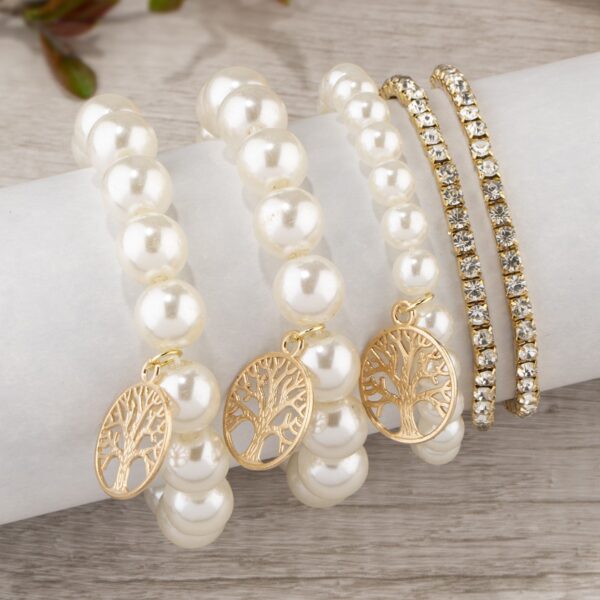 O1CN01aY22GD2LDQGrmI6sG_2207964279658-0-cib Wholesale Pearl Tree of Life Pendant Acrylic Multilayer Bracelet