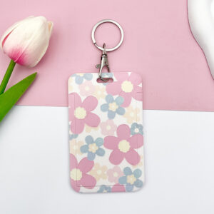 Five-leaf flower-pink and blue + round buckle