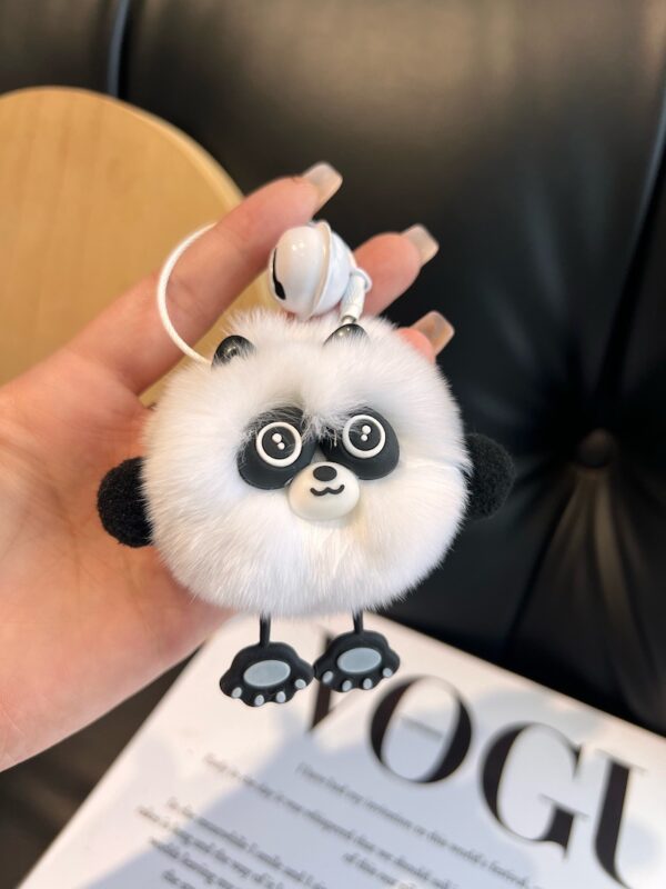 Wholesale Cute Little Panda Plush Ball Keychains