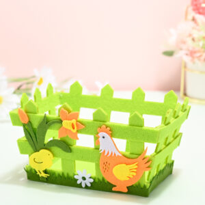 Easter square basket A section fence hen