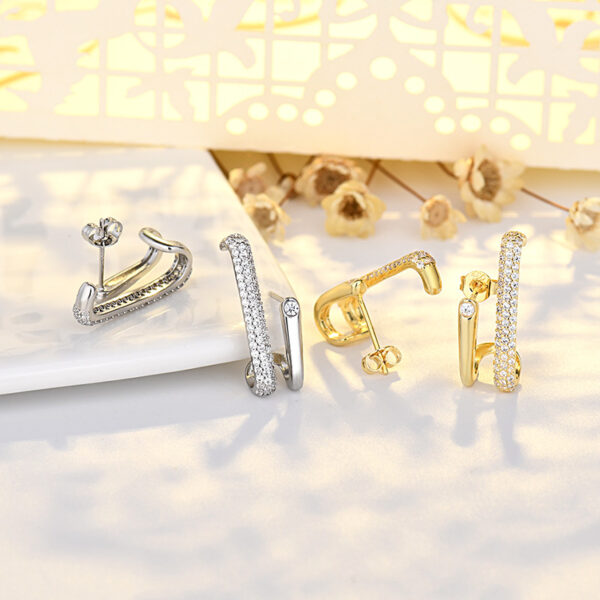 Wholesale Sterling Silver Needle Gold Copper Stud Earrings