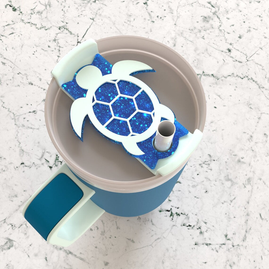 Wholesale Double -layer Turtle Tumbler Tags Car Bingba C 2nd Generation C Lid Famous Plastic Decoration
