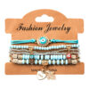 Wholesale Devil's Eye Fashion Bohemian Multi Layer Bead Charm Bracelet