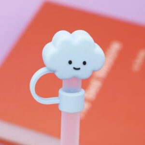 Large blue white clouds 10mm / Bag with straw [straw color random]]