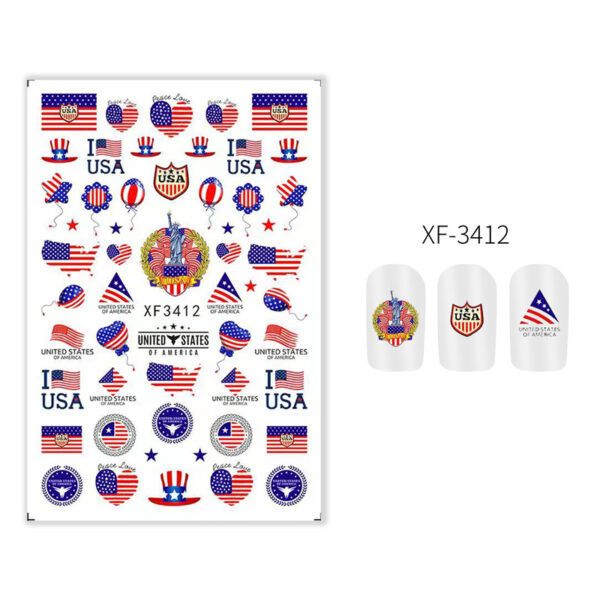 Wholesale Independence Day National Day Nail Sticker Set