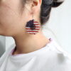 Wholesale Independence Day Flag Butterfly Acrylic Earrings