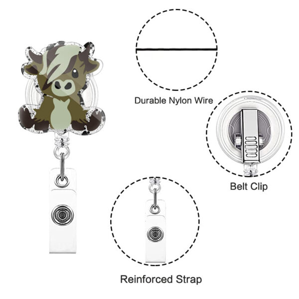 O1CN01ahFyhR1DSyMumkTUA_971130216-0-cib Wholesale Badge Reels Acrylic Bull Head Retractable Keychain