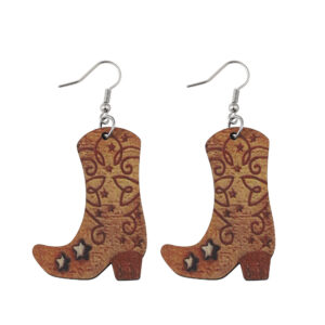 Western cowboy boots earrings 4