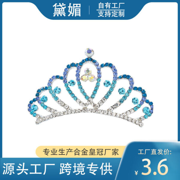 Wholesale Children's Princess Rhinestone Crown Hair Comb