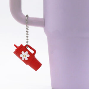 Red flower flower cup bead chain
