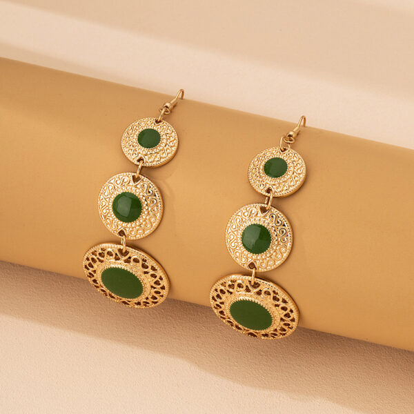 Wholesale Vintage Geometric Drip Alloy Earrings